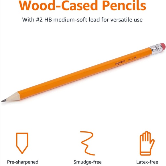 NWT Wood-Cased #2 HB Pencils, Yellow, Pack of 17 pencils. - Picture 2 of 5
